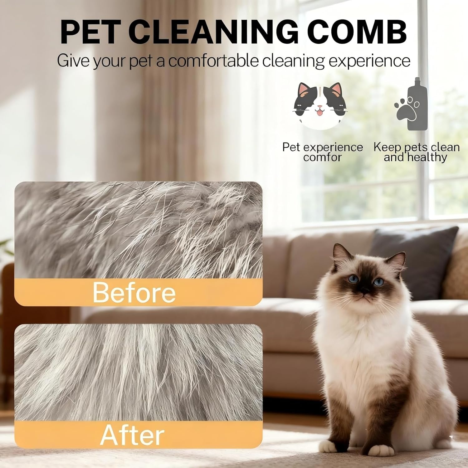 4 in 1 Cat Steam Brush, Usb-Powered Pet for Dogs & Cats | Instant Fog Deshedding Tool, Reduces Shedding & Flyaway Hair | Gentle Grooming Brush for Dog & Cat Hair Loss Control (Beige)